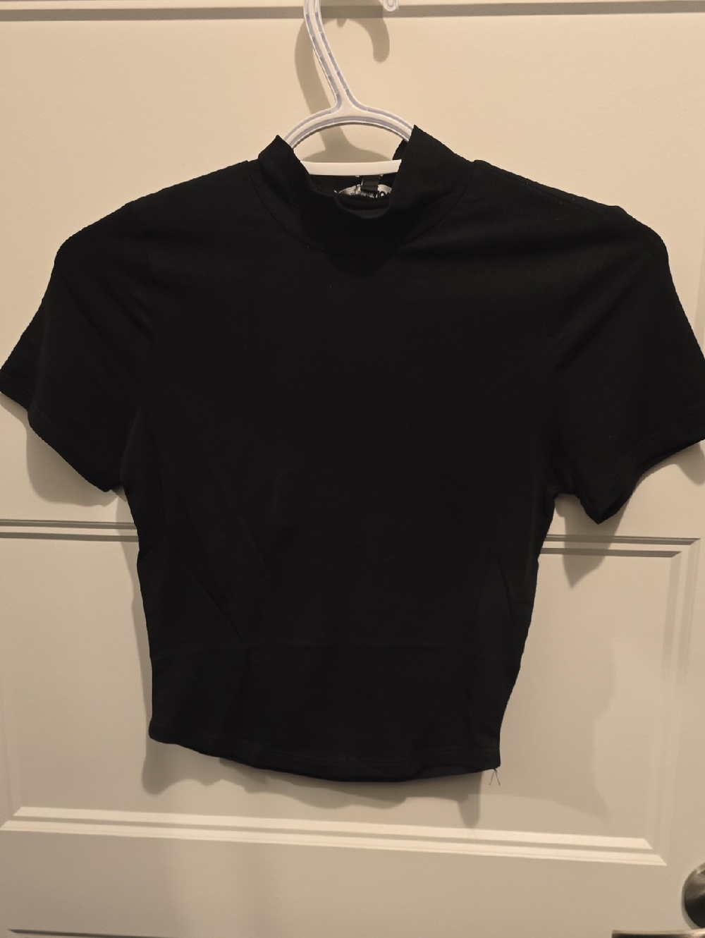 NWT Fashion Nova Black Mock Neck Baby Tee